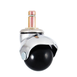 1.5 pouces 10mm Friction Ring Stem Light Duty Chrome Finish Chaise de bureau Roues à billes en polypropylène pour l'hôpital et l'école - Product Image 1