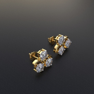 Avarta Jewellery Tri Star Lab Pendientes de diamantes - Product Image 5