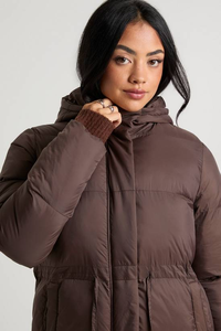 Chaquetas Acolchadas Transpirables de Punto de Manga Larga para Mujer, con Capucha, Cálidas, Casuales, Talla Grande - Product Image 3