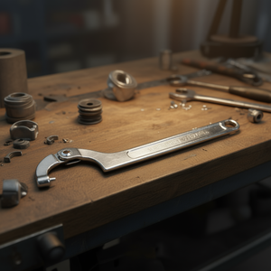 Chiavi a Gancio Articolate Cromate con Punta Tonda Progettate per Dadi ad Anello e Foro di Lavorazione Efficiente - Product Image 3