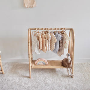 Cintre pour vêtements de bébé, cintre en rotin, support pour vêtements, logo personnalisé compétitif accepté - Product Image 6