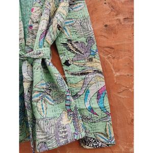 เสื้อคลุมอาบน้ำผ้าฝ้ายลายดอกไม้สำหรับผู้หญิงทำด้วยมือขนาดพิเศษผ้าถักคุณภาพสูงเป็นมิตรต่อสิ่งแวดล้อม - Product Image 6