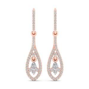 REYES último diseño 14K oro amarillo GRA certificado Moissanite pendientes colgantes lujo boda fiesta desgaste joyería para mujer - Product Image 5