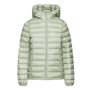 Veste matelassée d'hiver à capuche OEM pour femmes/filles, manches longues, respirante, style décontracté, devant en toile, doublure en coton teint uni - Product Image 2