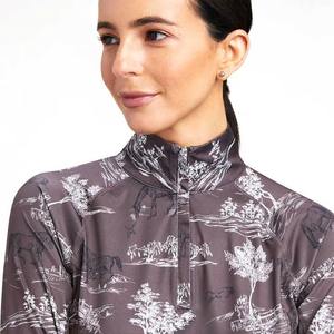 เสื้อขี่ม้าสำหรับผู้หญิงเสื้อสำหรับขี่ม้าแห้งเร็วน้ำหนักเบาพิมพ์ลายจากโรงงาน - Product Image 5