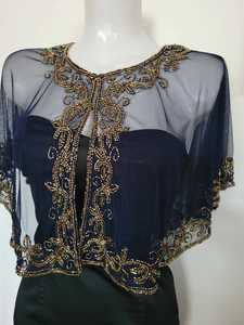 Capa de poliéster con cuentas de estilo preppy de alta costura para mujer y adulto, diseño único hecho a mano, para fiesta, ropa de club, ODM, Taabi Exports - Product Image 5