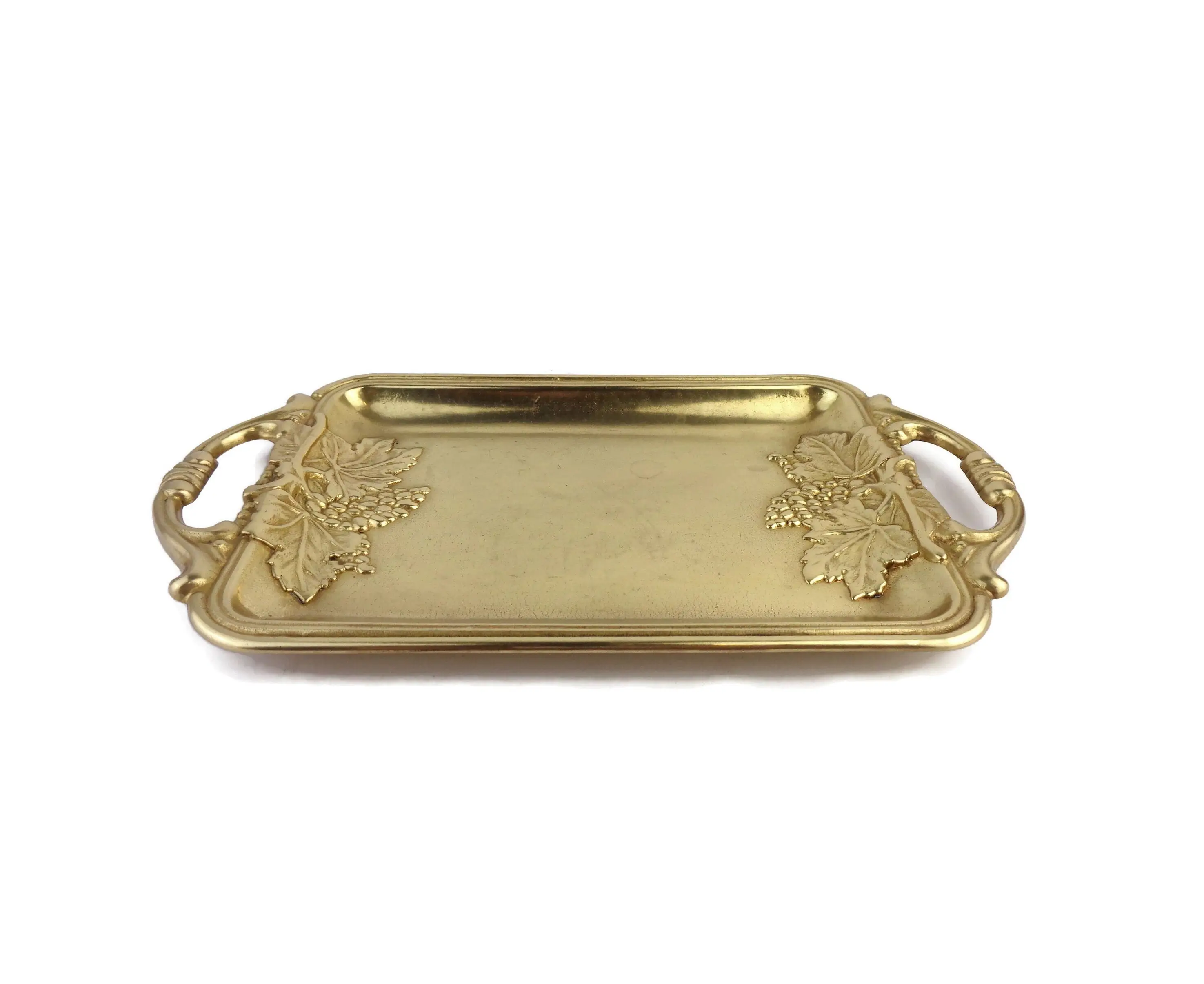 Design moderno Gold Brass Serving tray Bandeja quadrada Alta qualidade Matte Table Top Novo Design Serving Bandeja venda direta Preço baixo