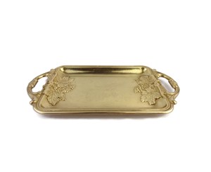 Design moderne Plateau de service en laiton doré Plateau carré Plateau de table mat de haute qualité Nouveau design Plateau de service vente directe à bas prix - Product Image 1