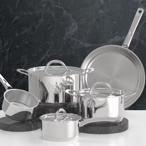 SS Cookware Set: Chảo 14/16cm, nồi 20/24cm, Frypan 28cm, chảo sâu <span class=keywords><strong>26cm</strong></span> - Product Image 1