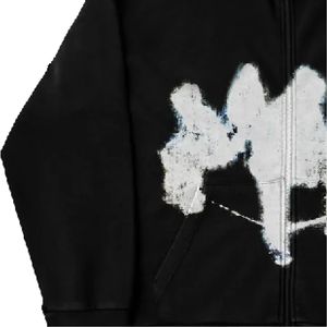 Sweat à capuche vintage pour homme, respirant et à séchage rapide, avec broderie appliquée effet vieilli - 100% coton, mode printemps, logo et couleur personnalisables - Product Image 2