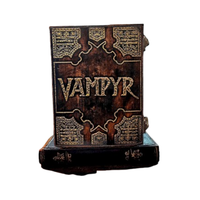 Carnet de notes gothique élégant en cuir véritable marron fait main, motif Vampyr Slayer, pour hommes et femmes, Halloween