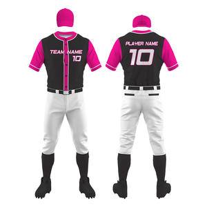 Ensemble d'uniformes de baseball pour hommes, maillot et pantalon à logo brodé personnalisé, vêtements de sport d'équipe en polyester durable, usine OEM - Product Image 1