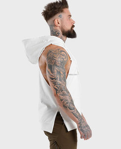 Sweat à capuche en polyester pour sweats à capuche de gym sans manches logo personnalisé unisexe 100% polyester sublimation personnalisé sweats à capuche en coton respirant - Product Image 3