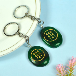 Porte-clés Cabochon en pierre de symbole Zibu en jade vert naturel Offre Spéciale de meilleure qualité par ALIF CRYSTAL AND AGATE - Product Image 2