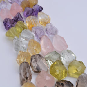 Gemas Prismáticas Mixtas Multicolor Facetadas, 4 Hilos, Naturales, 14x20-20x33mm, para la Elaboración de Joyería Fina - Product Image 1
