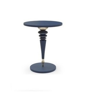 Table d'appoint moderne de forme ronde avec finition enduite de poudre bicolore en aluminium de qualité supérieure pour meubles de maison dans le salon - Product Image 2