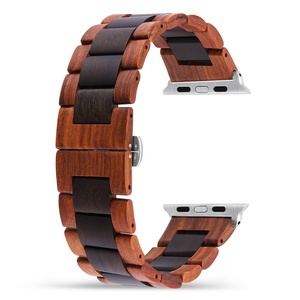 Cinturino in Legno per <span class=keywords><strong>Apple</strong></span> <span class=keywords><strong>Watch</strong></span> Tutte le Serie 11 10 9 8 7 <span class=keywords><strong>6</strong></span> 5 SE 49mm Ultra con Logo Inciso - Product Image 1