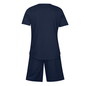 Conjunto de camiseta y pantalones cortos personalizados al por mayor de algodón transpirable, conjunto de dos piezas de verano para hombre a precio barato para hombre, conjunto corto para correr de 2 piezas para hombre - Product Image 2
