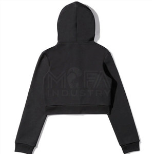 Sudaderas Cortas con Cremallera para Mujer, Tendencia 2025, Invierno, Tela Transpirable Antiarrugas, Diseño Frontal con Impresión Personalizada - Product Image 2