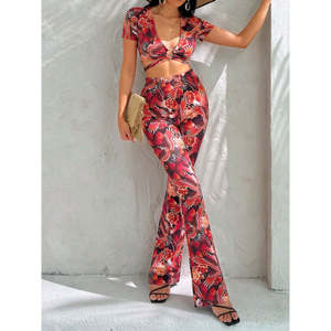 Conjunto estampado de manga corta para mujer, 36052 - estampado - Product Image 2