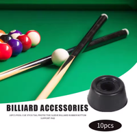 Pour Embout de Queue de Billard Moderne en Caoutchouc Noir, Accessoires de Queue de Billard