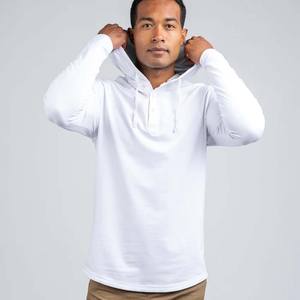 Sudadera con capucha de botón sólido pequeño personalizado para hombre, camisetas de moda para primavera y verano con capucha - Product Image 3