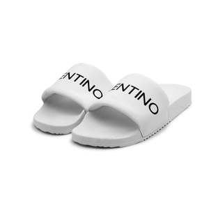Claquettes blanches avec inscription logo Valentino - Product Image 2