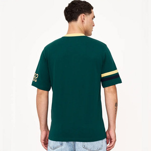 T-shirts pour hommes Marque d'impression personnalisée Respirant 100% coton T-shirts pour hommes Garniture contrastée de haute qualité T-shirts pour hommes - Product Image 2
