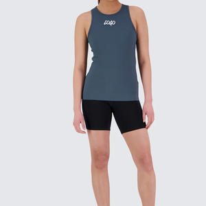 Débardeur côtelé sans couture personnalisé pour femmes, vêtements de sport décontractés à dos nageur pour l'entraînement et l'été-tissu tricoté - Product Image 5