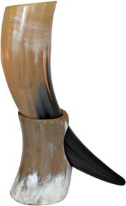 Vaso de cerámica Vikingo, cuerno para beber, regalo de vacaciones único para entusiastas del hidromiel y la cerveza - Product Image 4