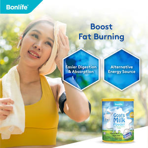 นมแพะผงบอนไลฟ์ คลาสสิค 400 กรัม บรรจุกระป๋อง ผสมสาหร่าย DHA, FOS และ GOS เพื่อสุขภาพลำไส้และสมองทุกวัน - Product Image 4