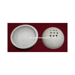 Quemador de Incienso de Piedra de Savia Natural Tallado a Mano, Forma Redonda con Diseño Clásico Hecho a Mano, Utilizado para Decoración del Hogar y Regalos - Product Image 2