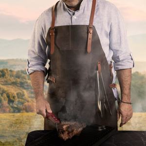 Delantal de cuero de grano superior para asar o carpintería profesional para hombres regalo de Halloween personalizado 2017 - Product Image 3