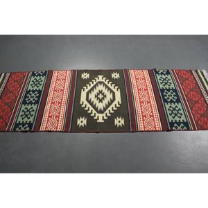 Alfombra vintage, alfombra turca de 2.6x7.9 pies, alfombra de lana con motivos de plantas y árboles en rojo y verde. - Product Image 2