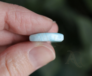 Larimar tim Cabochon trắng xanh lỏng đá quý Bán Buôn Đồ trang sức bạc làm phẳng trở lại 3mm đến 30mm bầu trời xanh pectolite - Product Image 5