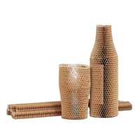 Brand New Recyclable 100% Virgin Pulp Kraft Paper Honeycomb Hex Wrap Sleeve 80gsm Paper & Paperboard Protective Cushioning Glass