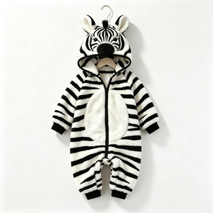 Mochila de Felpa con Capucha de Zebra Personalizada para Bebé, Disfraz de Animal para Recién Nacido con Relleno de Algodón PP, Traje de Nieve Suave para Navidad - Product Image 3