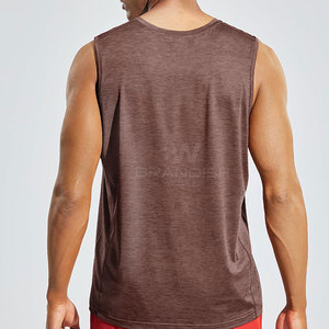 Camiseta sin mangas de precio barato de calidad premium para hombre, camiseta sin mangas de 100% algodón con estampado de corte holgado, el mejor Material para hombre - Product Image 3