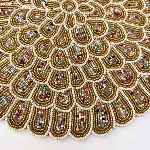 Set de table perlé fait main de luxe antidérapant - Product Image 2