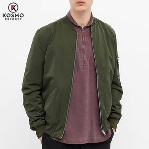 Blouson aviateur d'hiver de haute qualité pour hommes avec logo personnalisé imprimé Vol en tissu tissé imperméable Motif décontracté Fermeture éclair Taille légère - Product Image 5