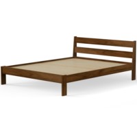 BLUEWUD Roverb Lit Queen Size en bois d'ingénierie sans boîte de rangement pour meubles de maison de chambre à coucher