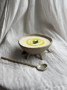 Elegante cuenco decorativo de mármol Crema para el centro de mesa del hogar elegante plato de exhibición de piedra Ideal para sala de estar cocina y mesa - Product Image 2