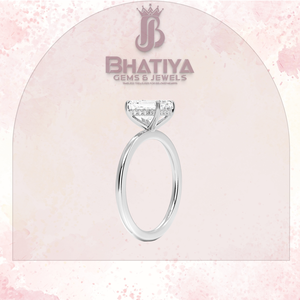 แหวนเพชรรูปมรกตสุดหรูแบบซ่อนไว้1-3กะรัต14K เครื่องประดับทองชั้นดีแหวนแต่งงานหมั้นแบบหรูหรา - Product Image 6