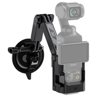 Support à ventouse JJC pour Pocket 3/SCM-OP3, griffe porte-accessoire pour lumière LED externe/microphone, installation rapide, matériau ABS, noir