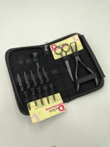 Outils d'extension de cheveux Plasma noir mat en acier inoxydable C-Curves Pince d'extension de cheveux Ciseaux à cheveux Clips de séparation de cheveux - Product Image 2