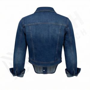 Women Clothing Korean Style Retro Pocket Ripped Denim Short Jacket Stylish Outerwear Casual Streetwear Top Customized Color - Product Image 2