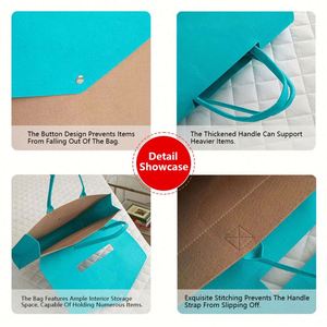 Custom Women's Casual Large Capacity Open Closure Felt Handbag Commuting Shoulder Bag with Shopping Bag Custom - Product Image 3