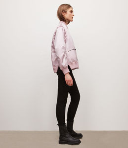 <b>Varsity</b> <b>Jacket</b> Custom Streetwear Mens <b>Bomber</b> <b>Jacket</b> Black Polyester Fabric Satin Oversized <b>Jacket</b> for <b>Women</b> Thick Puffer - Product Image 2