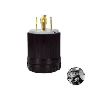 Quality product NEMA L15-30P Locking Plug featuring Keyed plug refuge ideal for Cafes