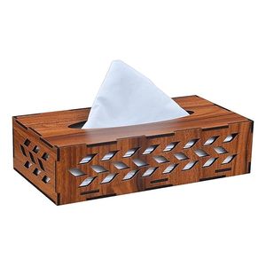 Elegante caja de pañuelos de madera con mango para decoración minimalista Caja de pañuelos de madera de bambú moderna para hogares ecológicos sostenibles a bajo precio - Product Image 1
